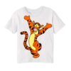 White Dancing Tiger Kid's Printed T Shirt