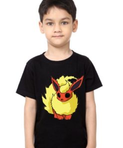 Black Boy Rabbit in Yellow Kid's Printed T Shirt