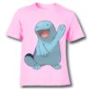 Pink Dolphin in Blue Kid's Printed T Shirt