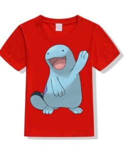 Red Dolphin in Blue Kid's Printed T Shirt