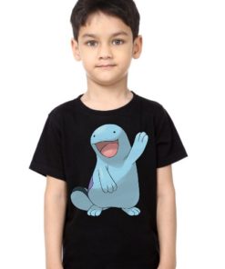 Black Boy Dolphin in Blue Kid's Printed T Shirt
