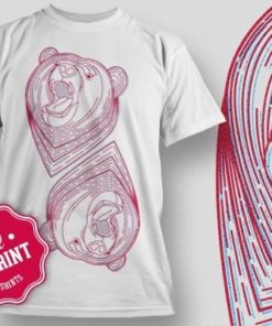 Printe5 Geometric Bear T Shirt