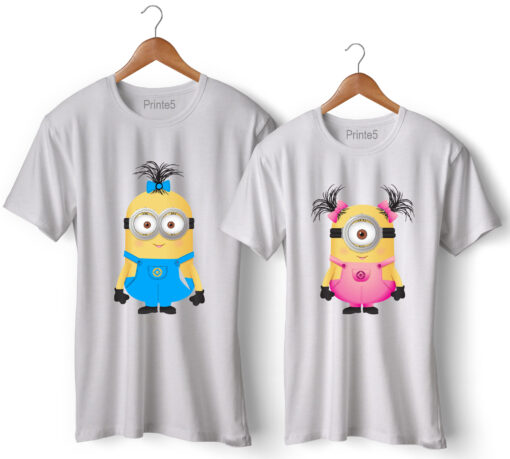 Minion Printed Couple T-Shirt