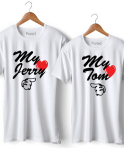 My Tom My Jerry Printed Couple T-Shirt