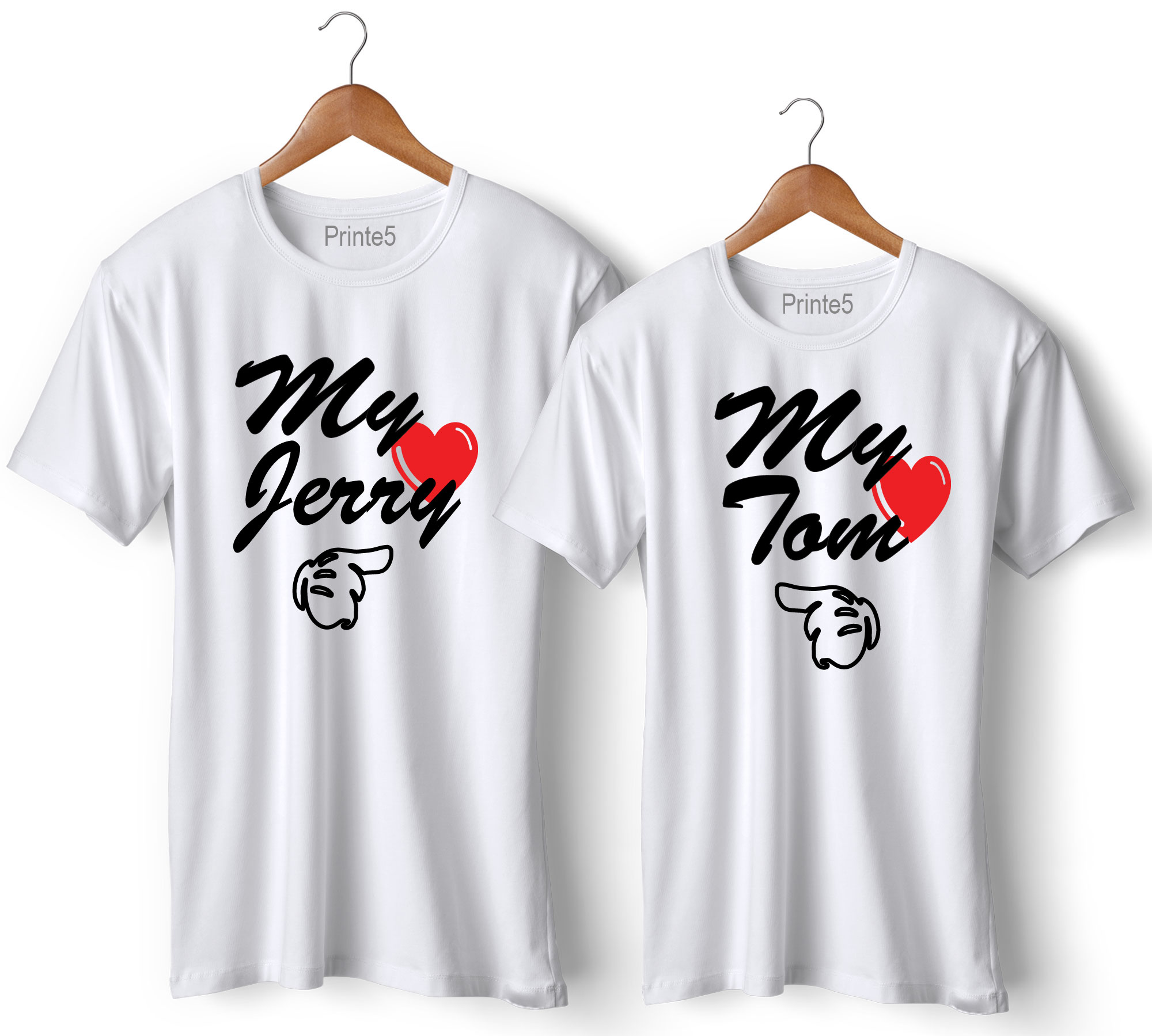 My Tom My Jerry Printed Couple T-Shirt - Printe5